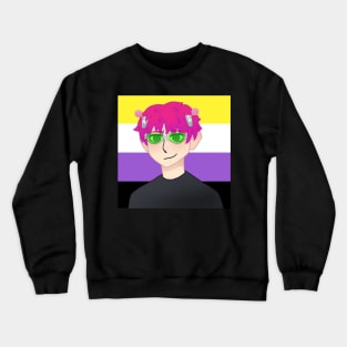 Saiki Non-Binary Pride Crewneck Sweatshirt